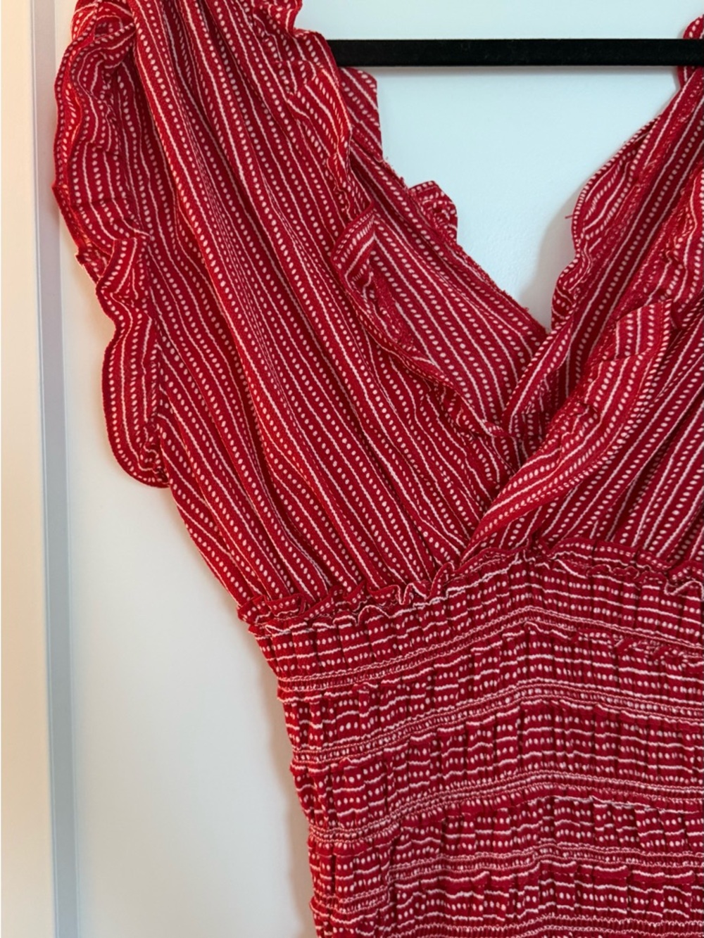 Max Studio Red Geometric Print Maxi Jumpsuit - Picture 5 of 5